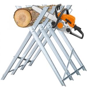 Einfeben Chevalet &agrave; b&ucirc;ches Chevalet de sciage Chevalet de tron&ccedil;onnage Pliable 4 Supports de train