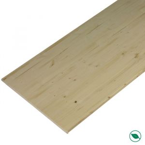 Plan de travail sapin massif lamellé collé abouté 2500 x 600 x 28 mm. - PEFC 70% FORESTEA Dimensions : 2500 mm x 600 mm x 28 mm