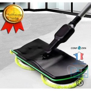 CONFO® Vadrouille rotative électrique sans fil ménage multifonctionnel balayeuse de sol type de à double rotation paresseux une