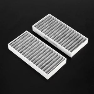 Hililand filtre &agrave; air dhabitacle de voiture Filtre &agrave; air de cabine de voiture 2 pi&egrave;ces 55111302AA 68233626AA pour Jeep Wrangler