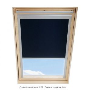 Store occultant SOLSTRO Noir compatible avec VELUX GGL C02 et GGU C02