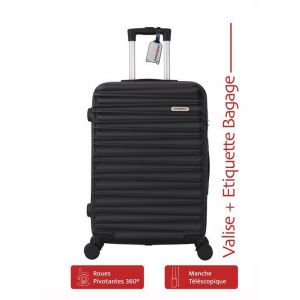 Valise Grande Taille - ADC - Rio Noir - 75cm - 94L - 4 Roues 360°