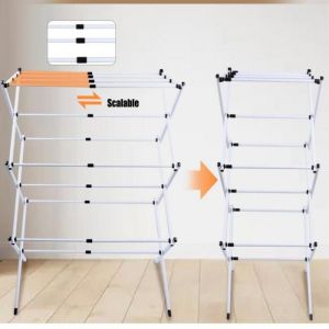 S&eacute;choir &agrave; Linge Pliable-MENGDA-Support de s&eacute;chage r&eacute;tractable-Grande Surface dEtendage-Int&eacute;rieur et Ext&eacute;rieur-75&times;40&times;105cm
