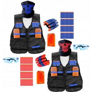Kit de combat Nerf - Spinel - &Eacute;quipement complet 2 joueurs - Gilet tactique - Munitions - Accessoires s&eacute;curit&eacute;