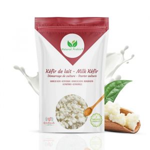 Kefir de lait Ferments lactiques naturel Kit de démarrage de Culture + Ebook + Bibliothèque recettes