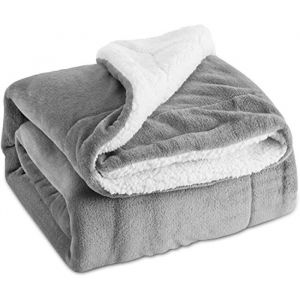 Plaid Couverture Polaire Aubergine 150 x 200 cm Couverture Double Face Super Douce Luxurieuse Couverture en Peluche