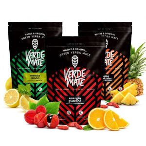 Yerba Mat&eacute; Set Verde Mat&eacute; Green Frutos Tropicales 400g Energ&iacute;a Guaran&aacute; 400g Menta Lim&oacute;n 400g
