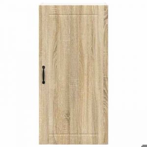 Moderne Placard/Armoire de cuisine SWEETY Meuble bas de rangement avec &eacute;tag&egrave;re Ch&ecirc;ne Sonoma 50x31x100 cm BB2587