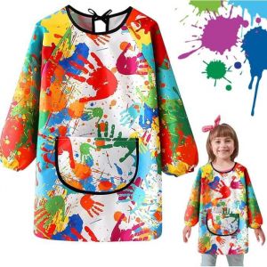 Tablier Peinture Enfant Imperm&eacute;able Blouse Peinture Enfant 6-12 AnsTablier Manches Longues Enfantpour L&eacute;cole