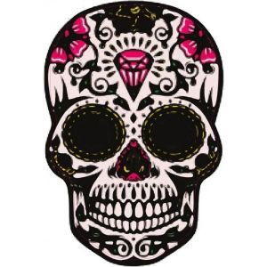Autocollant T&ecirc;te de mort muerta skull stickers adhesif Taille : 12 cm