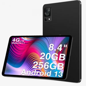 Tablette tactile DOOGEE T20MiniPro 8.4 pouces RAM 20Go + 256Go ROM Android 13 WIFI Tablette pas cherWidevine L1 - Noir