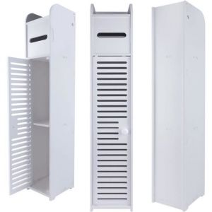 Meuble de Rangement pour Salle de Bain Haut Meuble de Salle de Bain à Poser au Sol Armoire de Salle de Bain étanche