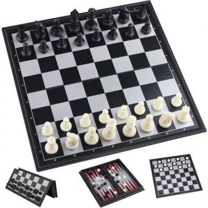 Jeu d&eacute;checsEchiquier MagnetiqueJeux Echec PliablePortable de Voyage Plateau et Les Morceaux pour Enfants et Adultes25cm