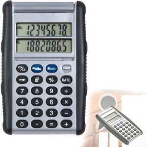 Calculatrice de poche de bureau avec fonction de conversion de leuro à double affichage 8 chiffres pile[14]
