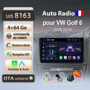litillbuly 4Go 64Go WIFI adaptateur autoradio pour VW Golf 6 2008 2009 2010 2011-2016 accessoire autoradio android voiture carplay