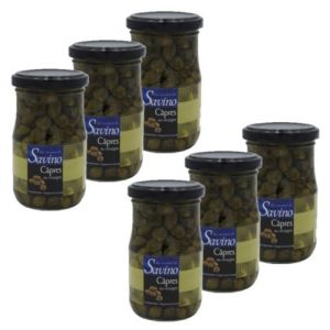 Savino - Lot 6x C&acirc;pres au vinaigre - Pot 205g