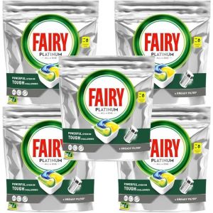 Capsules lave-vaisselle - Fairy - Platinum All in One Lemon - dégraissage puissant fraîcheur citron 140 pièces