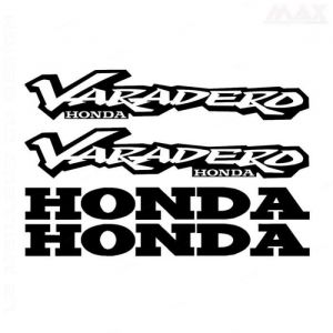 4 stickers VARADERO – NOIR – sticker HONDA 125 1000 XL V - HON416