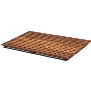 Caillebotis de Douche - Asinox - TEK4A5070 - Bois de Teck - 70 x 50 x 4 cm - Antid&eacute;rapant
