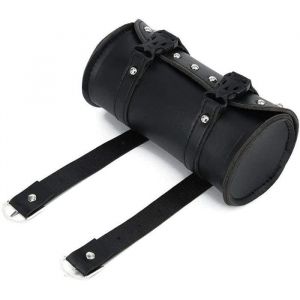 Sac &agrave; outils - Sacoche de selle imperm&eacute;able - Cuir PU - Noir - Fixation par sangles