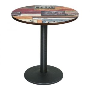 JEOBEST Table &agrave; Manger Ronde de 70cm Table Basse Petite Table pour Cuisine Salle &agrave; Manger Salon Chambre Bureau Caf&eacute;