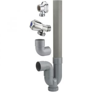 Kit Raccordement pour Machine à Laver Robinet + Applique Murale + Siphon NOYON & THIEBAULT