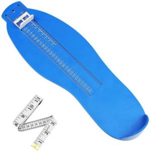 LANMOK  Pedimetre enfants et adultes - Pied dispositif de mesure pour déterminer la pointure 18 à 47 et Ruban à mesurer（1.5m）
