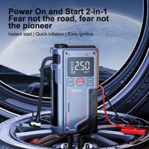 Démarreur de voiture 1000A  20000mAh batterie externe/compresseur /gonfleur/ Booster 4 en 1lampe de poche LED(pince intelligente)