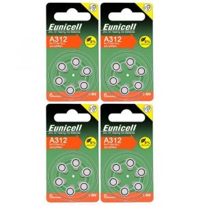 Lot de 24 Piles bouton Zinc Air Type A312-312 pour appareils auditifs compatibles PR41 145V - Yuan Yuan
