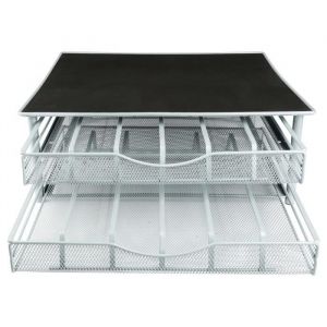 Porte Capsules Dolce Gusto - Laizere - Tiroir de Rangement Capacit&eacute; 72 Capsules - Noir - M&eacute;tal - Carr&eacute;