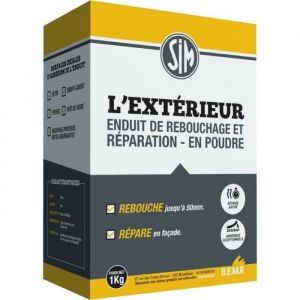 Enduit - SIM - LEXTER - Réparation jusquà 50mm - Séchage rapide - Utilisation extérieure