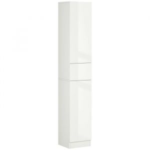 kleankin - Meuble colonne rangement salle de bain - Panneaux de particules - 30x28x170cm - Blanc