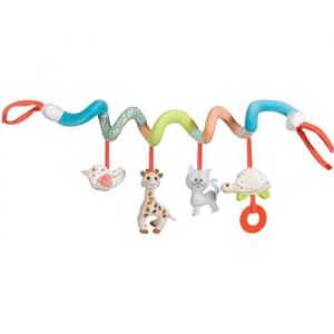 Jouet Spirale dactivité pour Bébé - VOLIBEAR - Girafe - Peluche - Bleu - Mixte