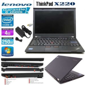 Ordinateur Portable - Lenovo - ThinkPad X220 - Core i5 26 GHz - 4 Go RAM - 250 Go HDD