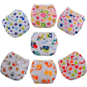 LOT 7 COUCHES LAVABLES b&eacute;b&eacute; TE1 + 14 INSERT MICROFIBRE b&eacute;b&eacute; fille ou gar&ccedil;on couleurs bonbons