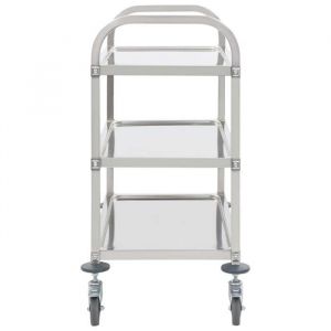 Top s&eacute;lectionDesserte roulante/ Chariot de cuisine - JILLE - &agrave; 3 niveaux  965 x 55 x 90 cm Acier ino x ydable LIFE05 9224392