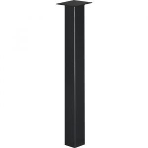HOLZBRINK 90cm 1x Pied de Table Profil Carré 80x80mm Support Table basse Salon Bureau Industriel NOIR HLT-14A-J-90-9005