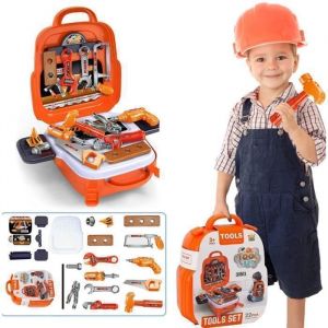 Outils Jouet enfant 3 4 5 Ans Bo&icirc;te &agrave; outils enfant Jeu Dimitation bricolage etabli enfant Jeu &Eacute;ducatif Anniversaire No&euml;l Cadeau