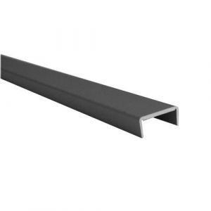 Profilé habillage chant de 19 mm - HOMEWELL - U aluminium 9x215x9 - Gris - Vendu à lunité