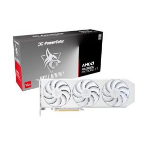 Carte Graphique - Powercolor - RX9060XT 16G-L/OC/WHITE - 16GB GDDR6 - Triple Ventilateur - RGB