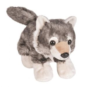 Peluche Loup - Wild Republic - 7 pouces - Noir - Jouet pour enfants - Doux et c&acirc;lin