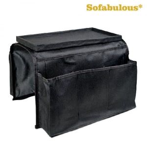 Range Télécommandes et Plateau - Sofabulous - 32x20 cm - 6 Poches - Design Universel - Pratique