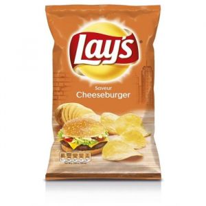LAYS - Chips Cheesburger 120G - Lot De 4