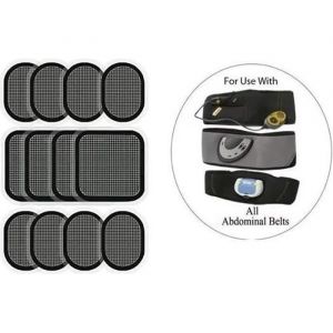 12Pcs &Eacute;lectrode de CeintureCompatible avec Abs Series &Eacute;lectrode de Rechange pour Slendertone Ceintures Musculation Abdo