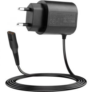 Chargeur 12V 0.4A - ZVVN - Pour Rasoir Braun S&eacute;ries 1 &agrave; 9 - Cordon 1m - Protection Surcharge