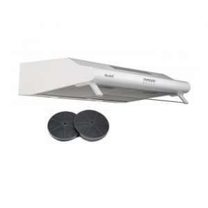 BELDEKO - Hotte Casquette / Visière 60 cm BLANC 240 m3/h  2 Filtres à charbon