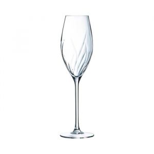 8 flûtes à champagne en verre 24 cl  Swirly - Cristal dArques