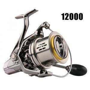 18 + 1BB Spinning Reel 8000-10000-12000 4.8: 1 Moulinet De P&ecirc;che En Acier Inoxydable - Gold - 1200