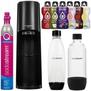 Machine à soda - SodaStream - Terra Black - 2 bouteilles 1L - 1 cylindre CO2 - 6 boissons Bolero