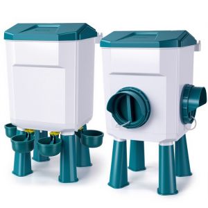 Mangeoire Poules et Abreuvoir Poules Ensemble 8Kg Mangeoire Poule et 7L Abreuvoir Poule Automatique pour Volailles